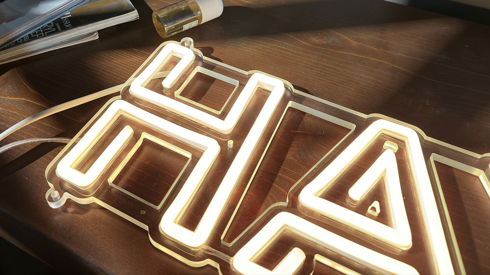 LED Neon Sign with Cut-to-letter Backboard