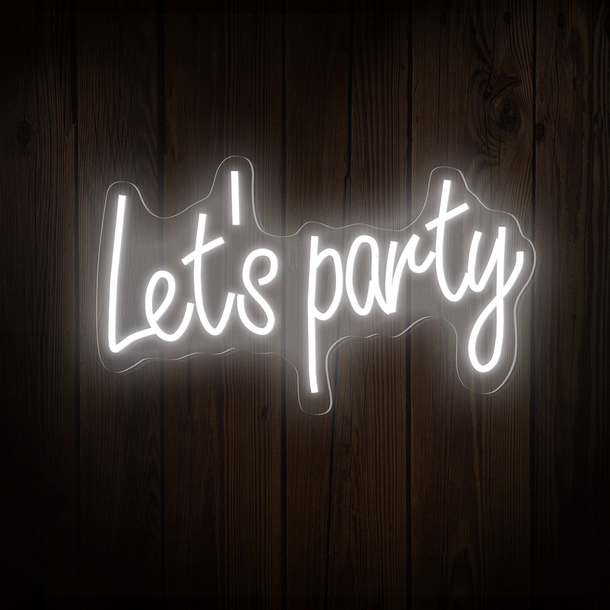 "Let's Party" Words Neon Sign for Special Occasions