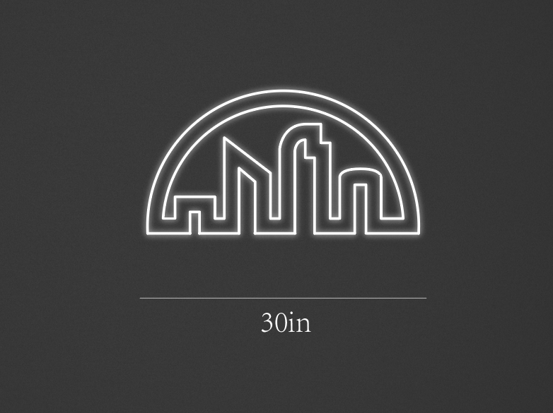 30Inch wide x 17Inch tall customized led neon sign inquiry