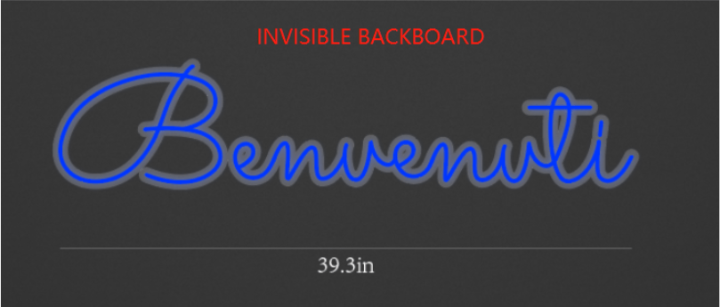 39.30in x 8.09in “Benvenuti” customized led neon sign inquiry