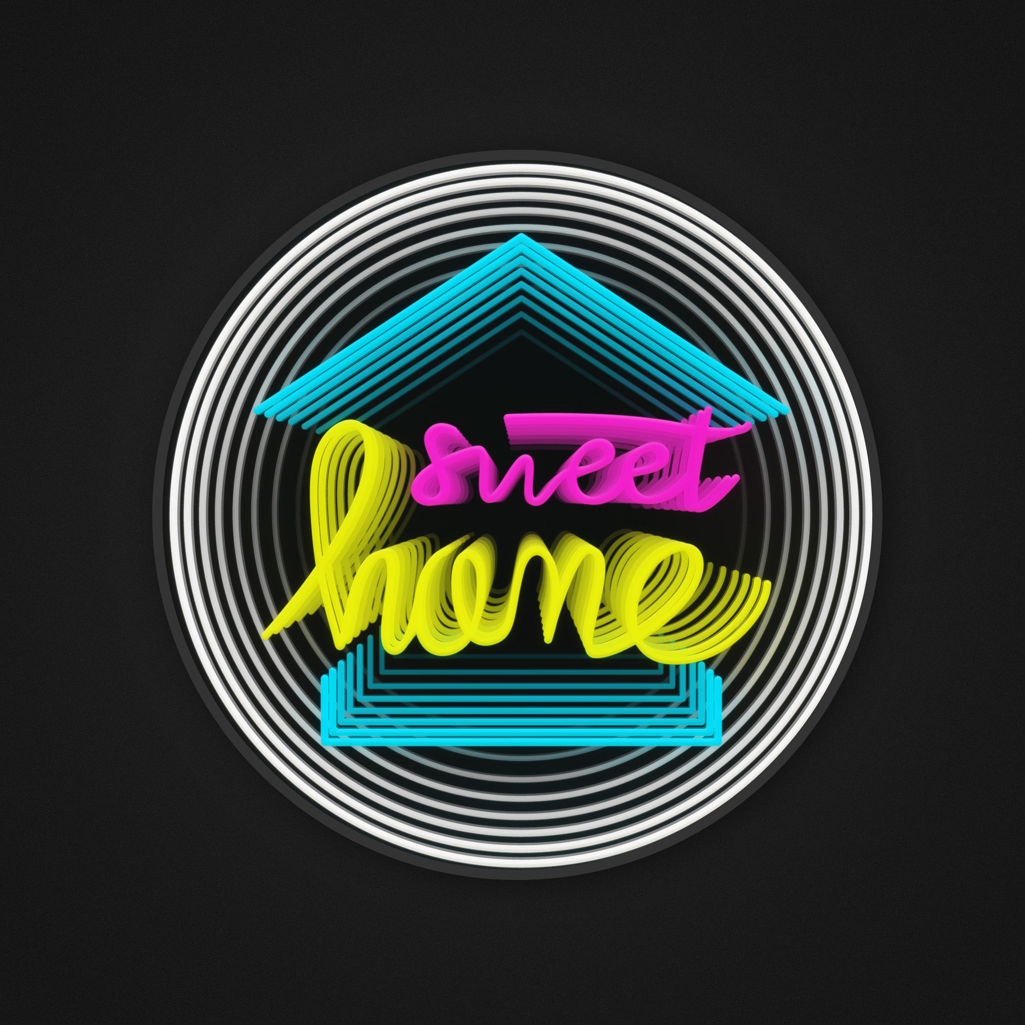 "sweet home" Infinity Mirror LED Sign