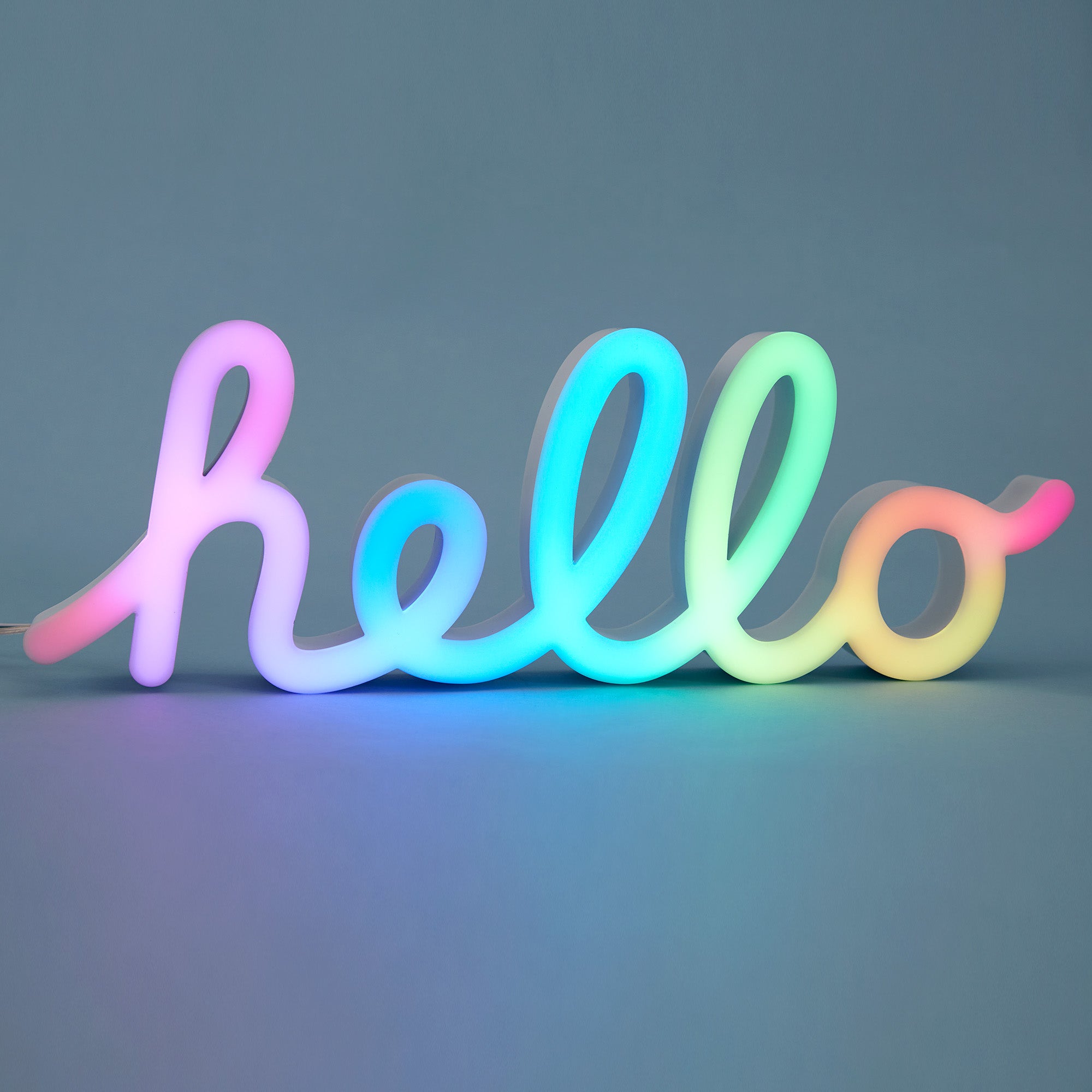 "hello" Letters FloWill LED Sign Pro
