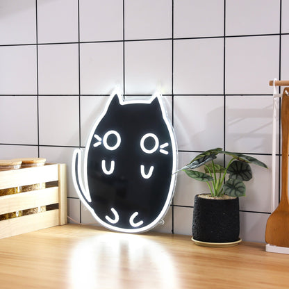 Curled Up Cat LED Neon Sign