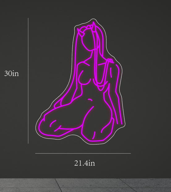 21.4Inch wide x 30Inch tall customized led neon sign inquiry design B