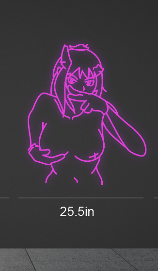 25.5Inch wide x 30Inch tall customized led neon sign inquiry design 3