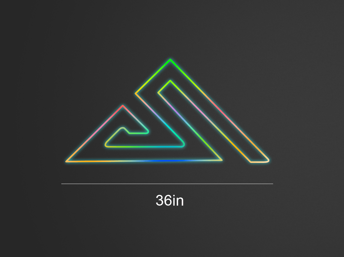 36Inch wide x 19Inch tall magic multicolor led neon sign inquiry