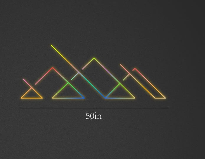 50inch wide x 19inch tall customized led neon sign inquiry