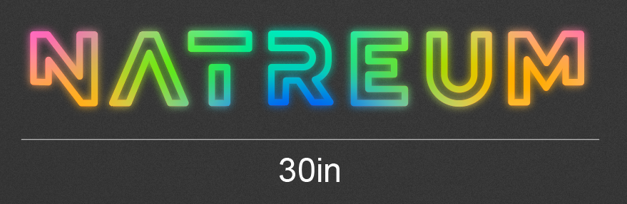 30inch wide x 5.2inch tall customized led neon sign inquiry