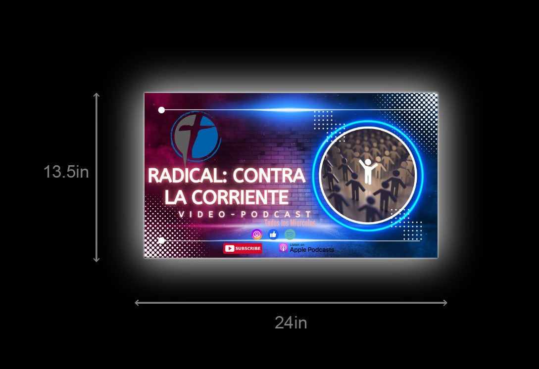 24inch wide x 13.5inch tall customized led light box