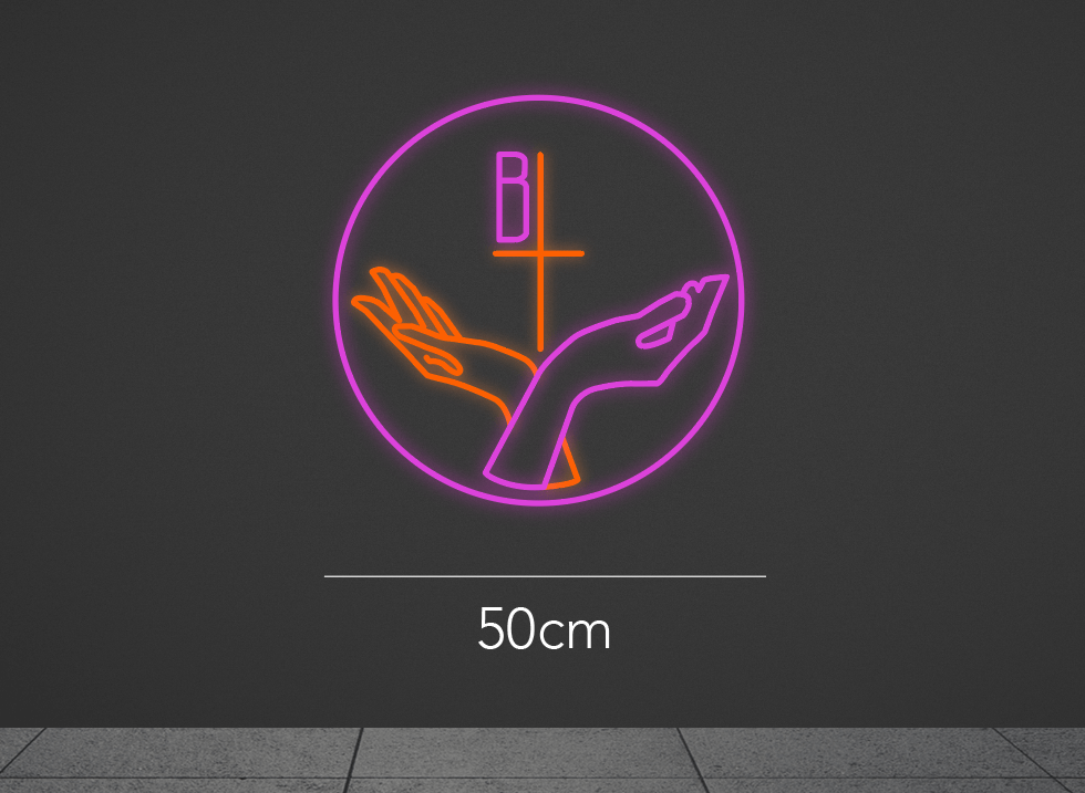 50cm wide x 50cm tall customized led neon sign inquiry