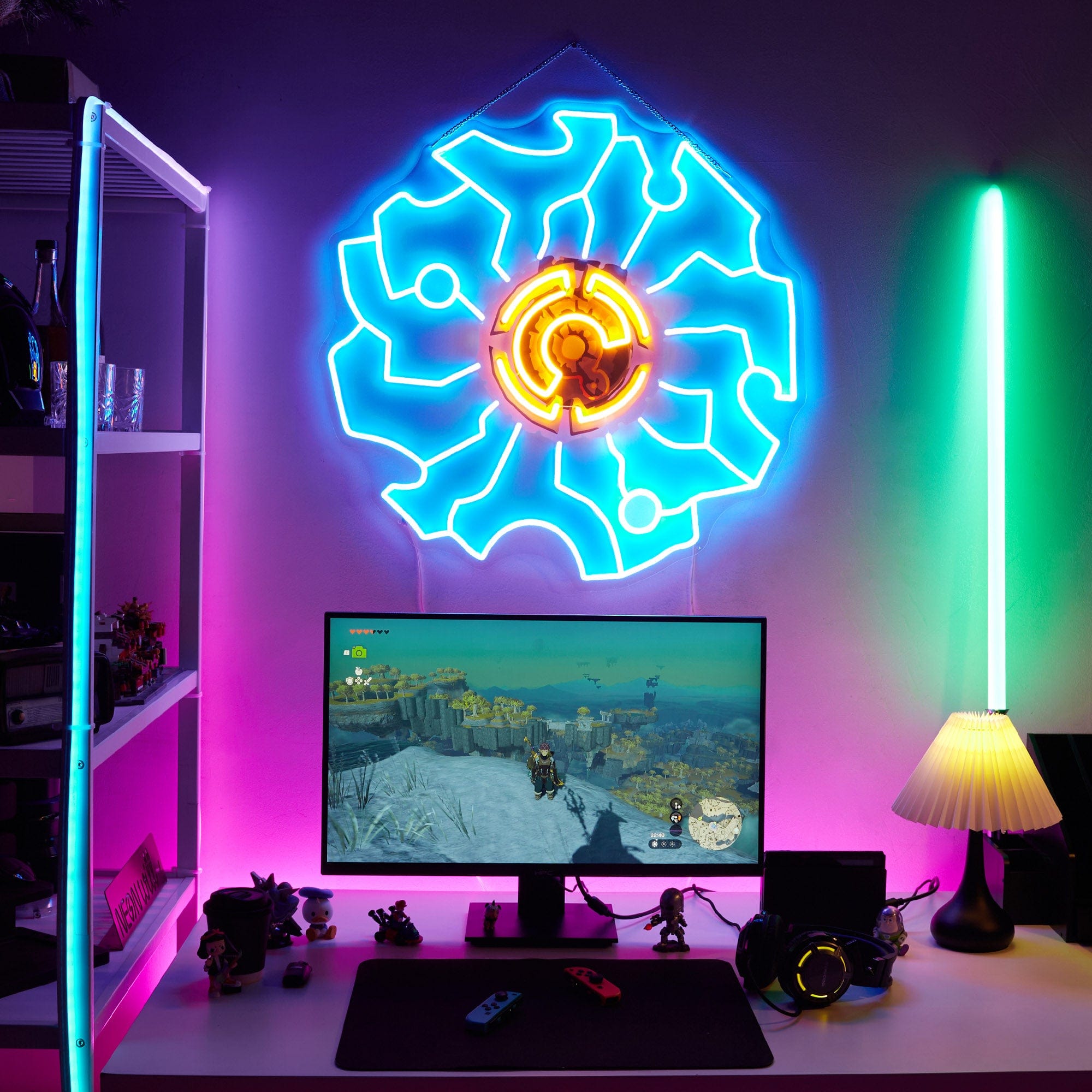 Zelda Guardian Shield LED Neon Sign for Game Room