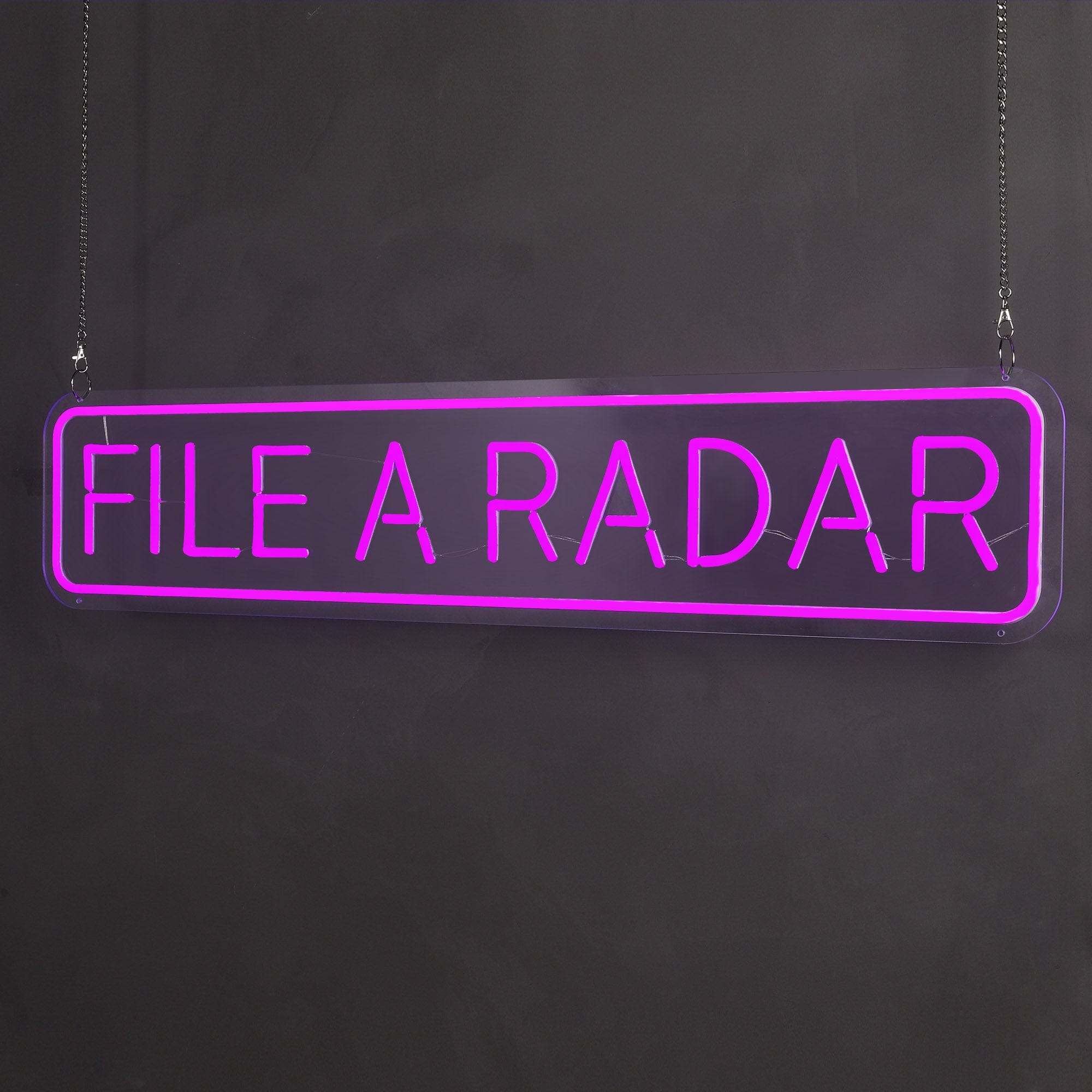 TEXT FILE A RADAR LED Neon Sign