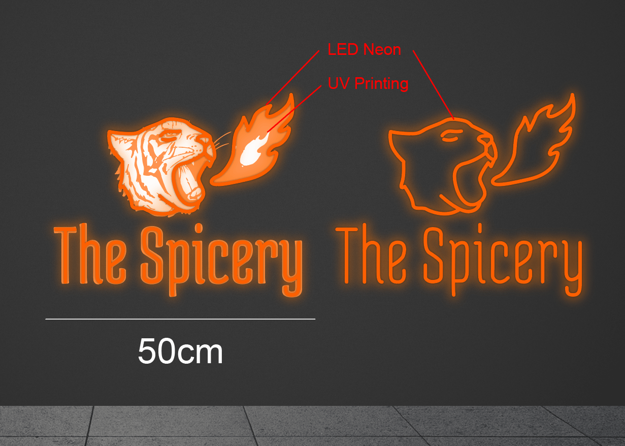 50cm wide x 37.5cm tall customized led neon sign inquiry