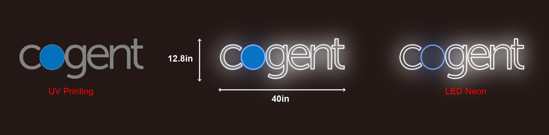 40inch wide x 12.8inch tall customized led neon sign inquiry