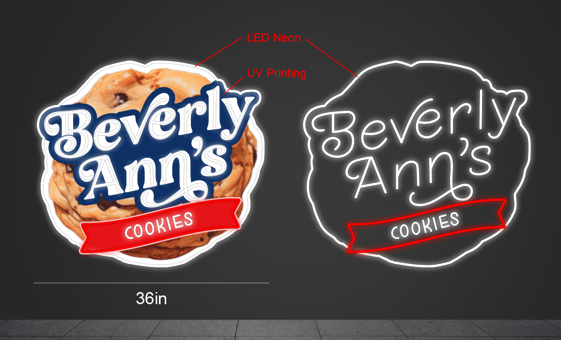 36inch wide x 33inch tall customized led neon sign inquiry