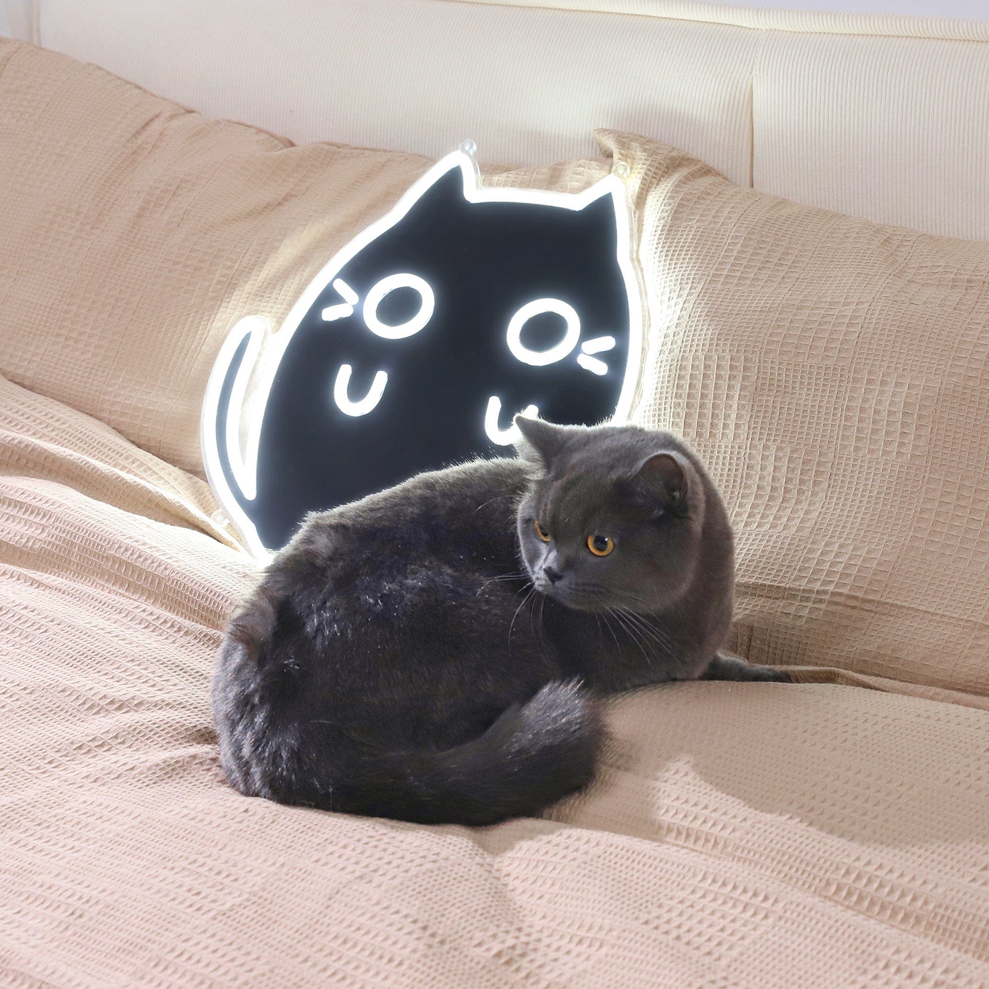 Curled Up Cat LED Neon Sign