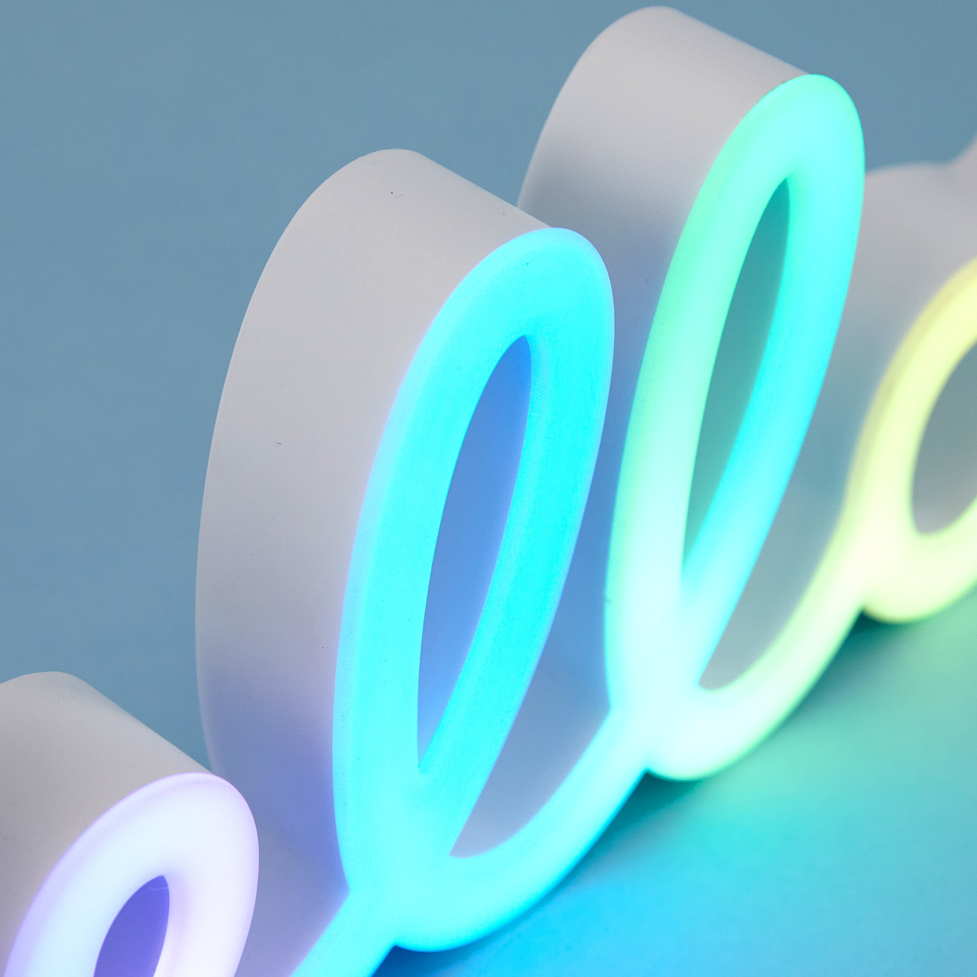 "hello" Letters FloWill LED Sign Pro