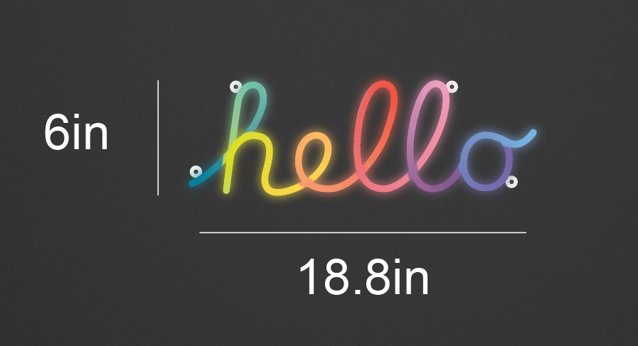 18.8inch wide x 6inch tall customized led neon sign inquiry