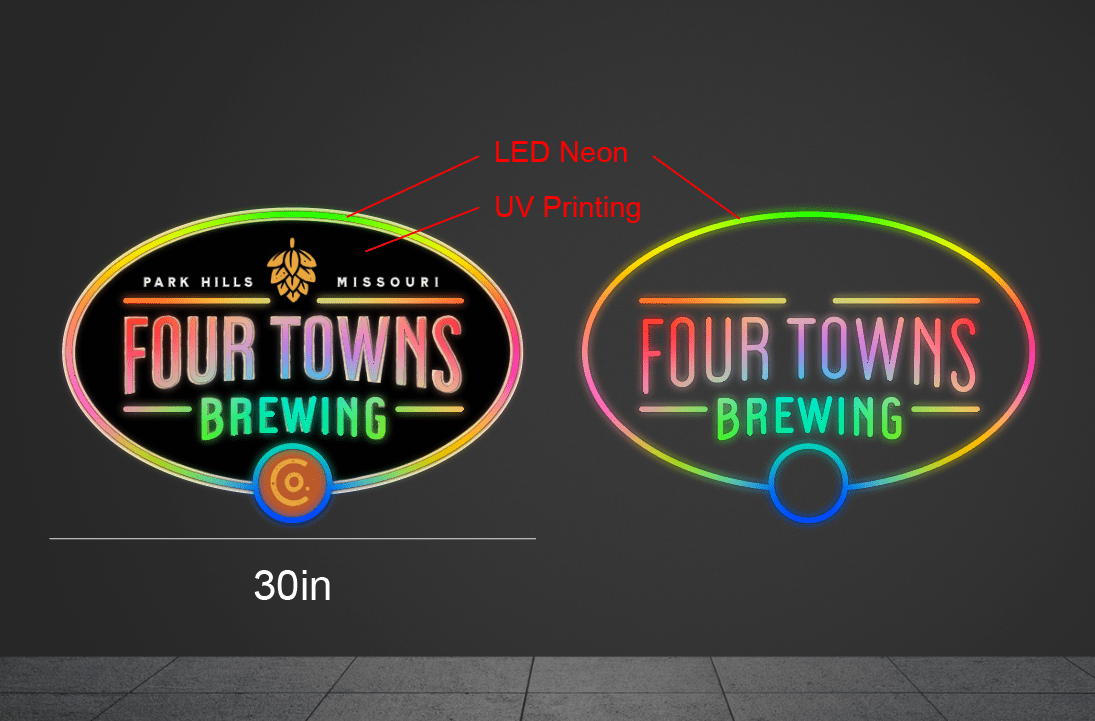 30Inch wide x 21Inch tall customized led neon sign inquiry