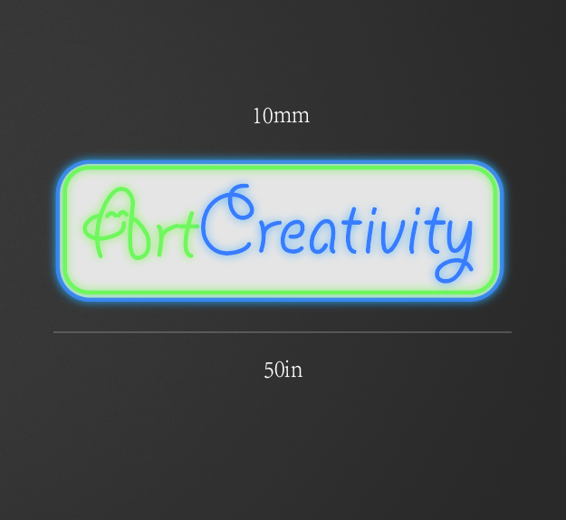 50Inch wide x 17Inch tall customized led neon sign inquiry