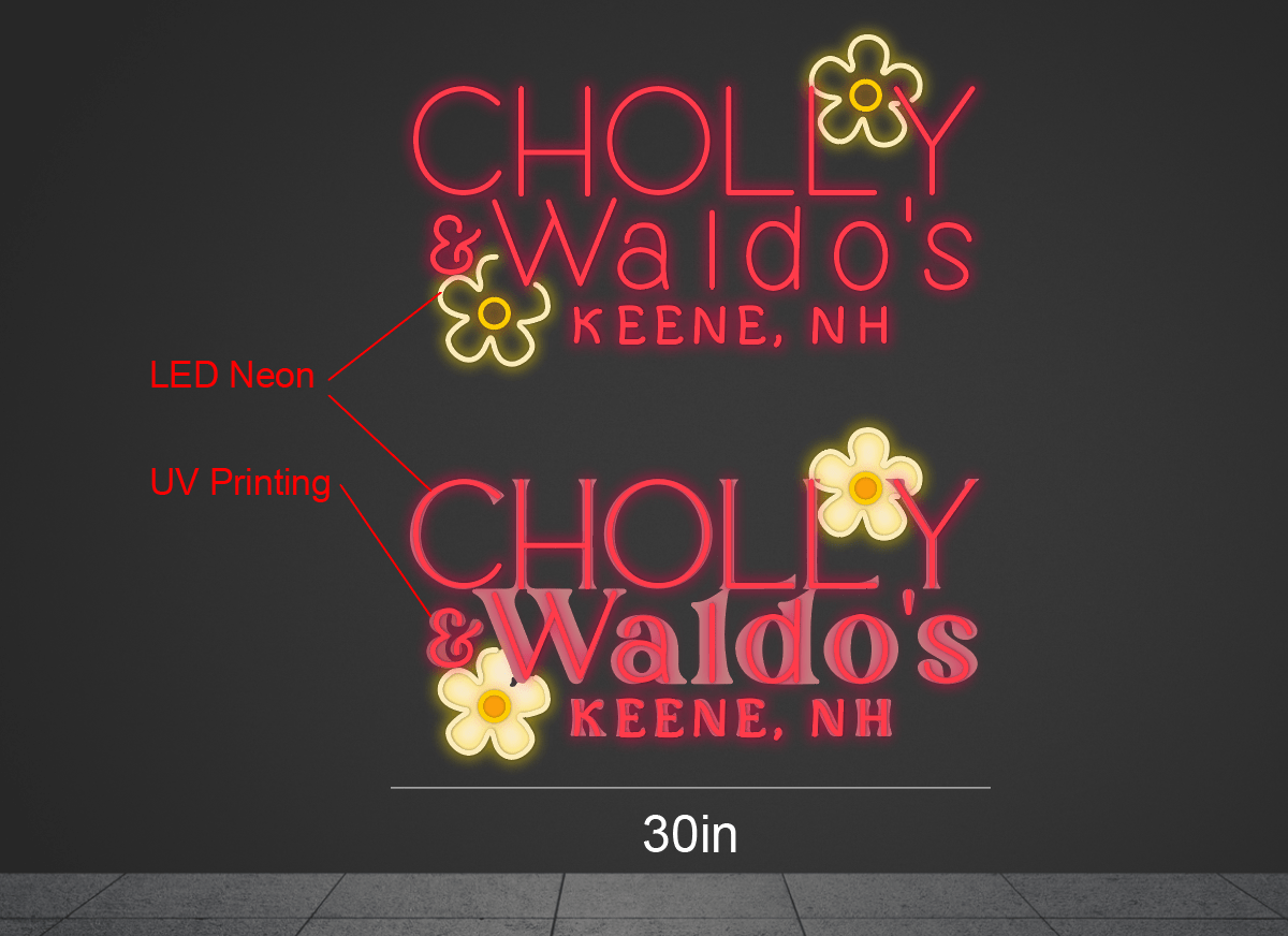 30Inch wide x 18Inch tall customized led neon sign inquiry