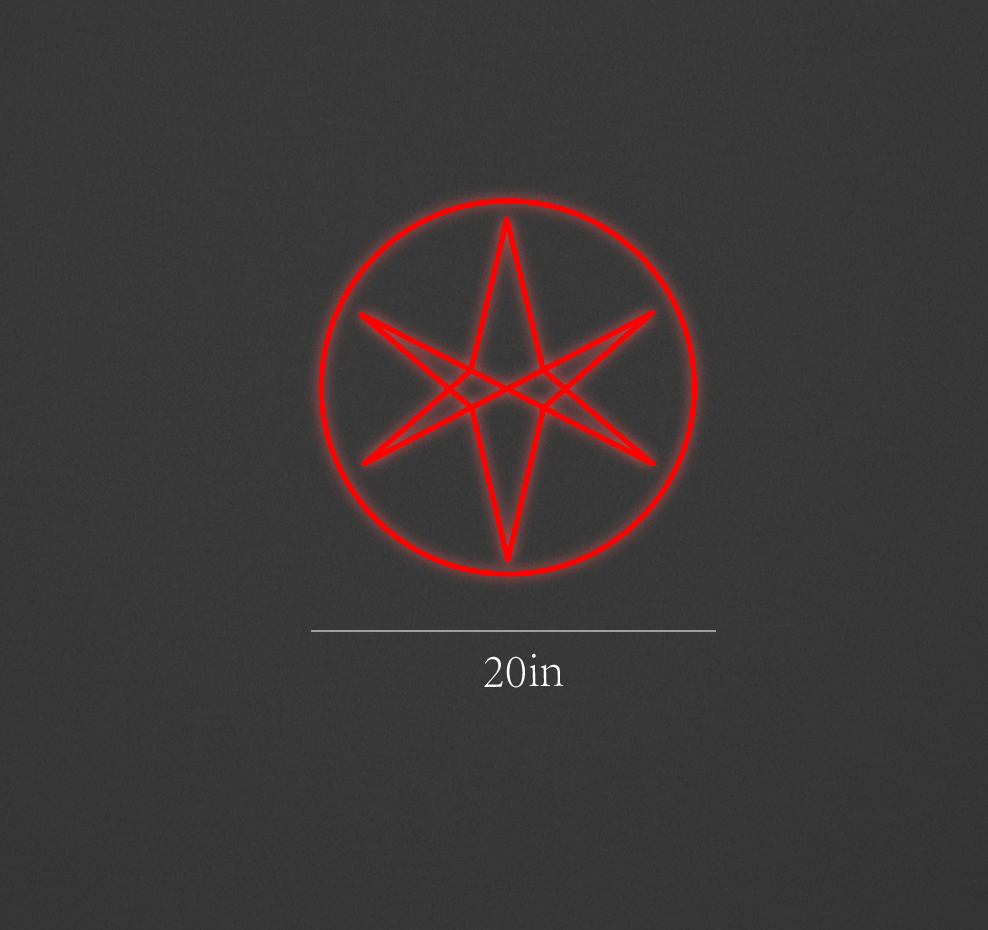 20Inch wide x 20Inch tall customized led neon sign inquiry