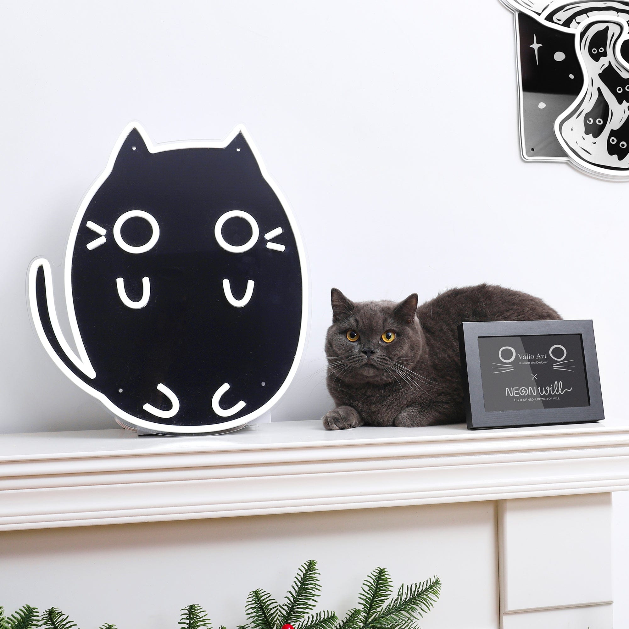 Curled Up Cat LED Neon Sign