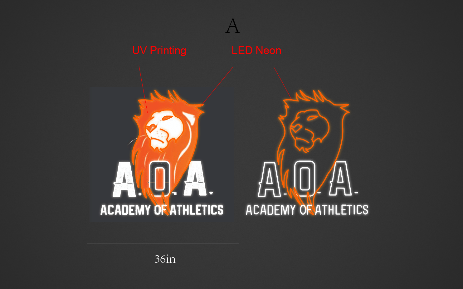 36Inch x 34Inch customized led neon sign inquiry