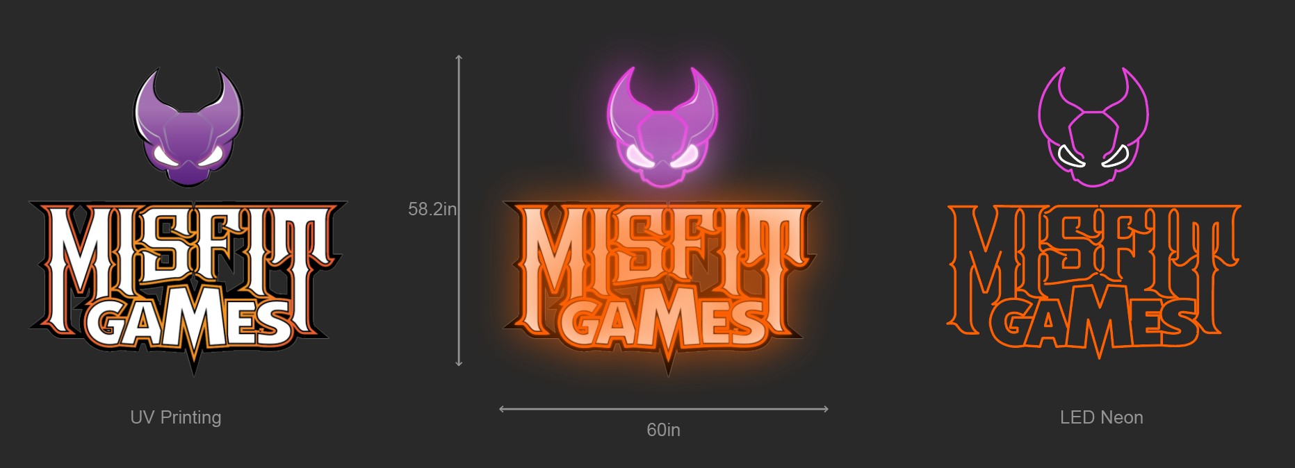 60inch wide x 58.2inch tall led neon sign inquiry