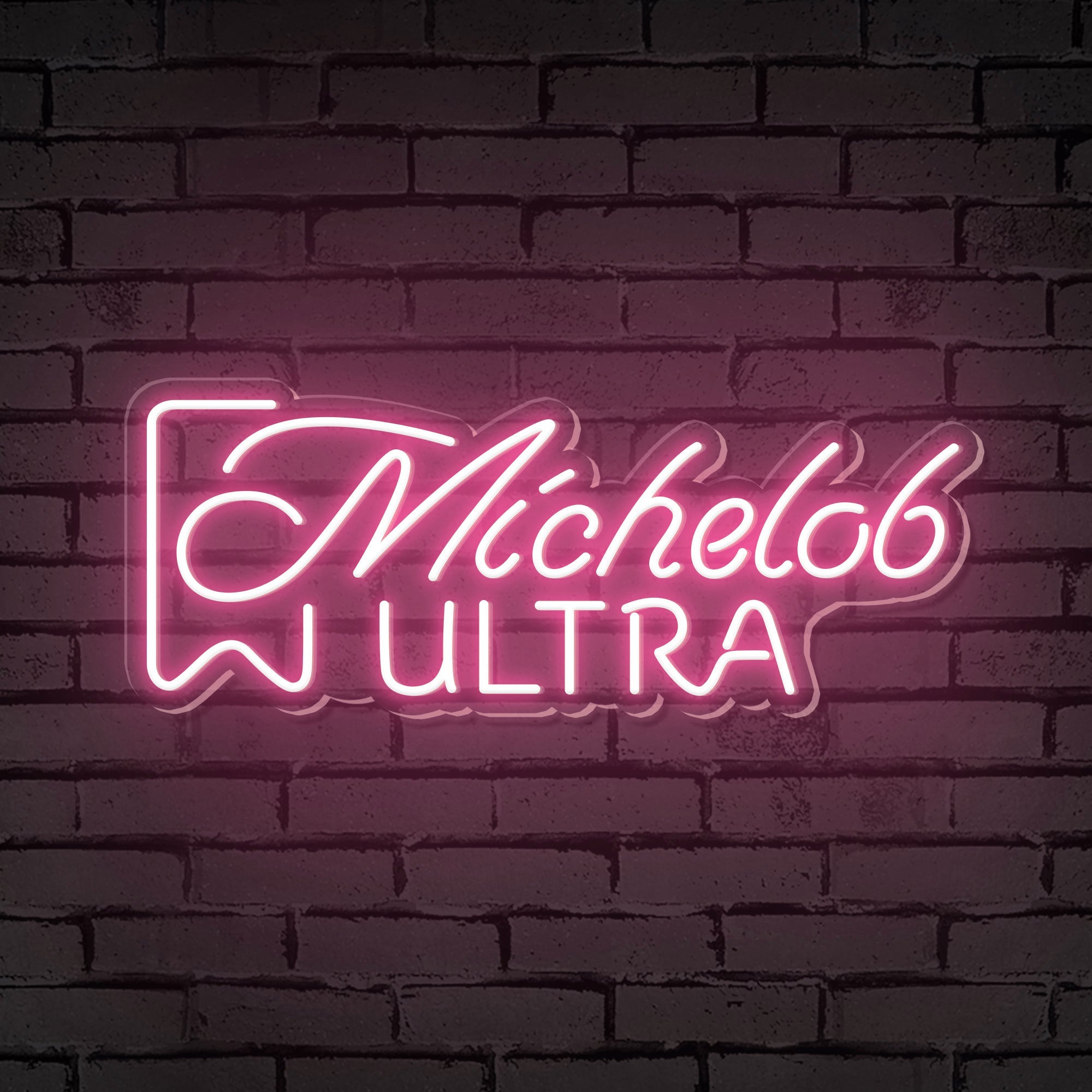 "Michelob Ultra" Words Logo Neon Sign