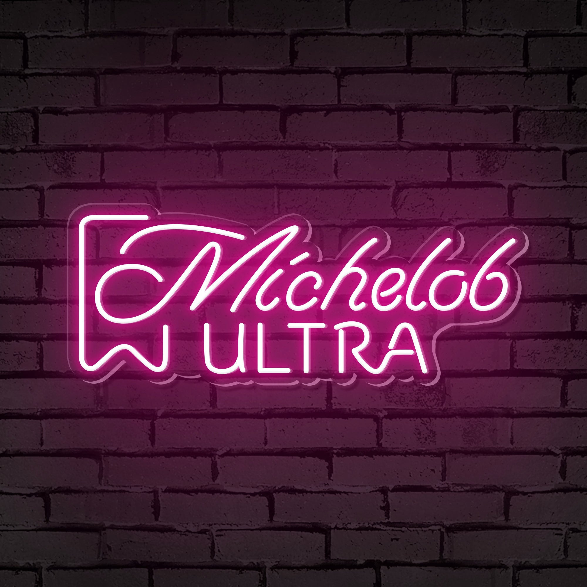 "Michelob Ultra" Words Logo Neon Sign