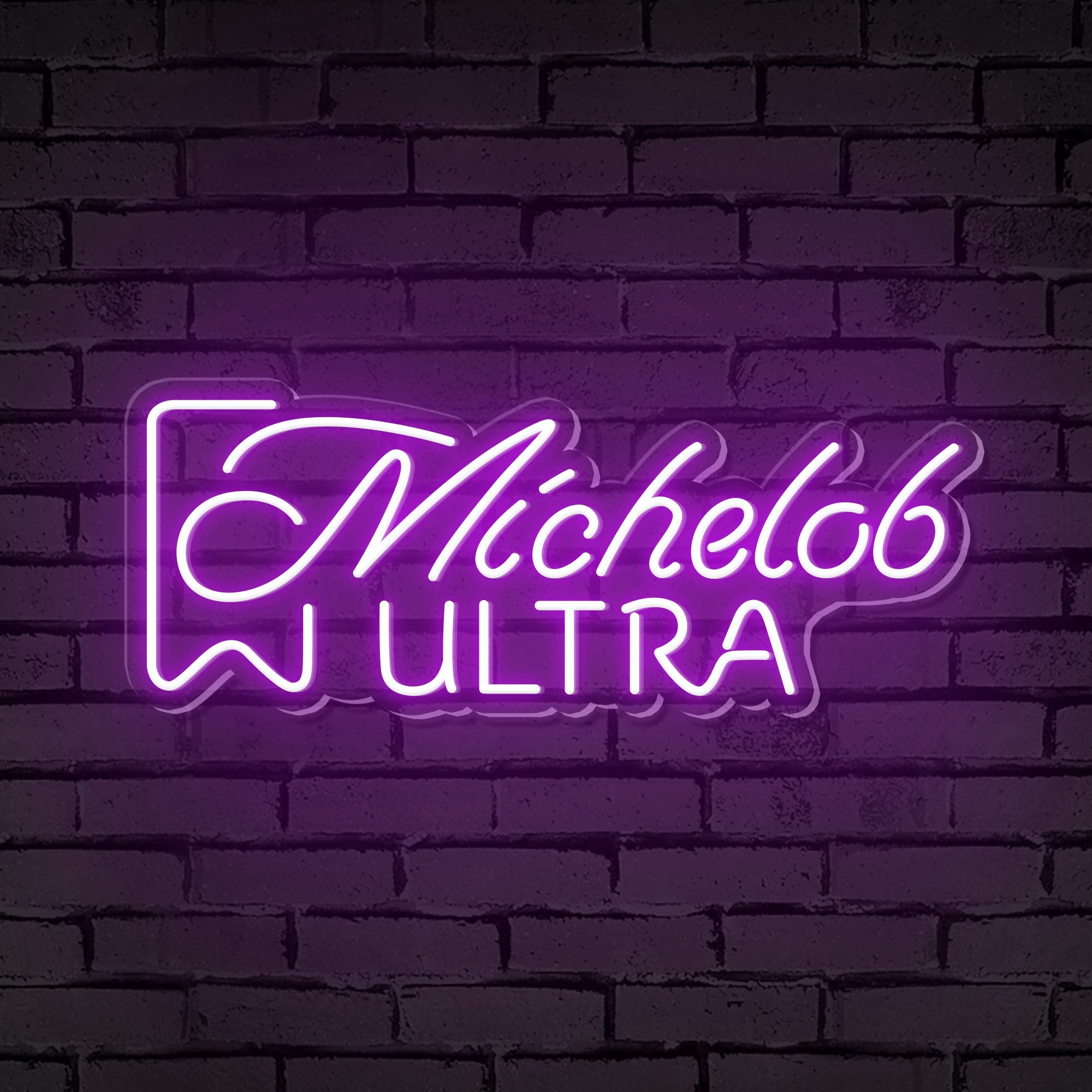 "Michelob Ultra" Words Logo Neon Sign
