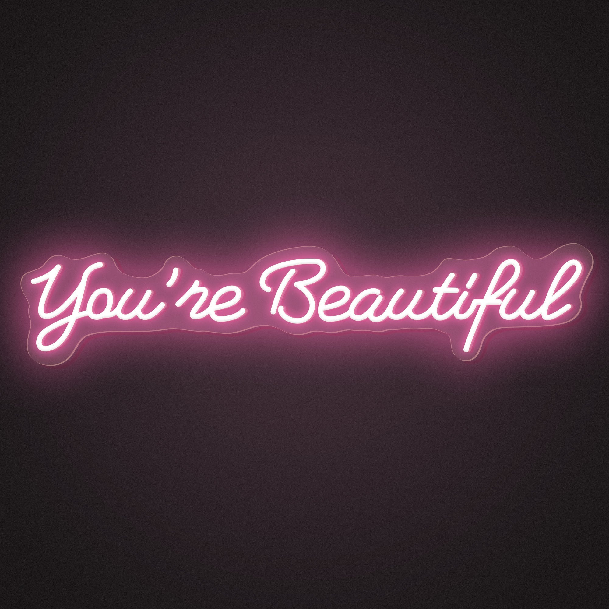 "You're Beautiful" Words Neon Sign for Room