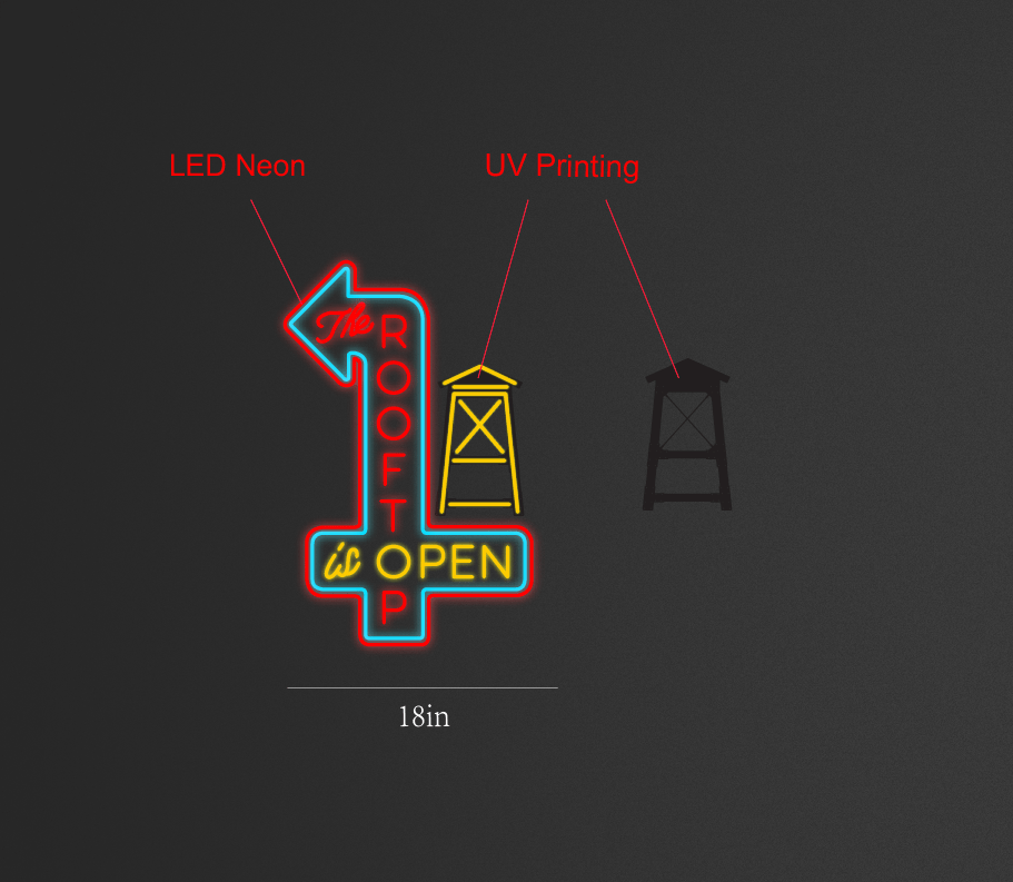 18Inch wide x 28Inch tall customized led neon sign inquiry