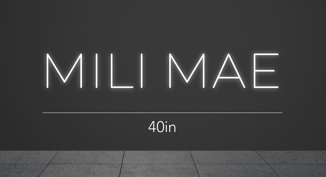 40Inch wide x 7Inch tall customized led neon sign inquiry