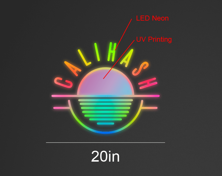 20inch wide x 20inch tall customized led neon sign inquiry