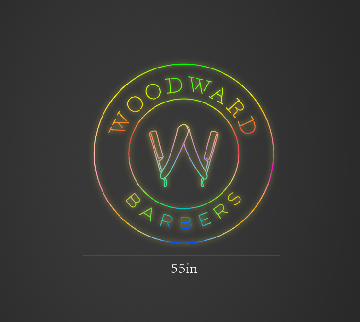 55inch wide customized led neon sign inquiry