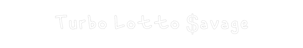 Design Your Own Sign Turbo Lotto $...