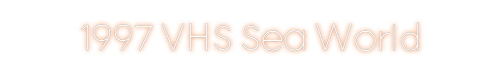 Design Your Own Sign 1997 VHS Sea ...