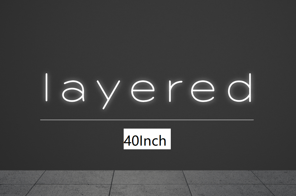 layered 40Inch x 7Inch customized led neon sign inquiry