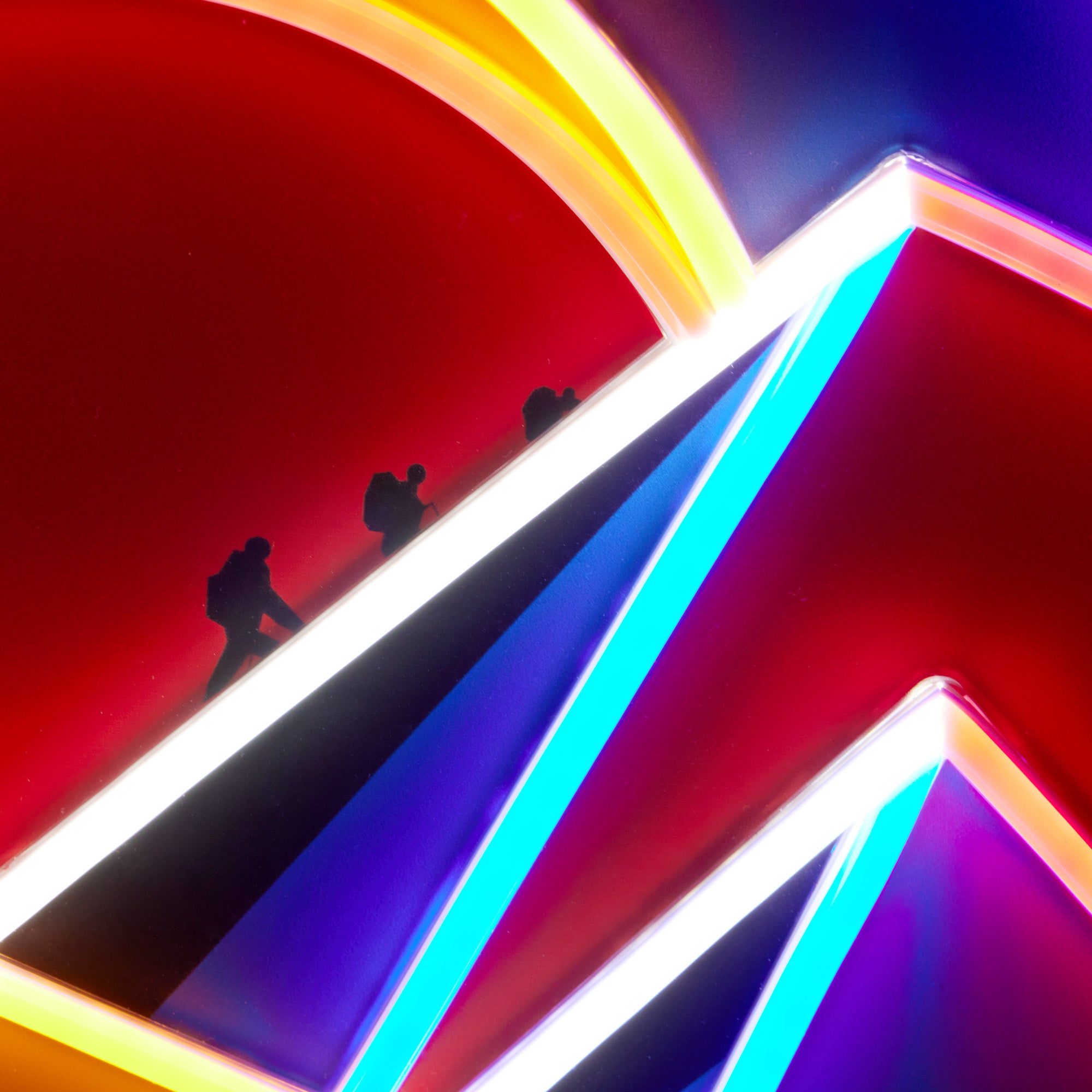 Outdoor Adventure Geometric Art LED Neon Sign