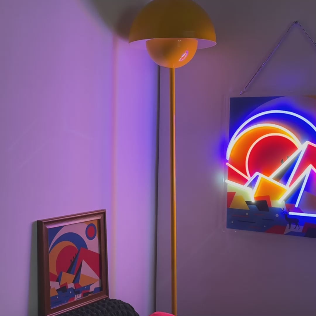 Outdoor Adventure Geometric Art LED Neon Sign