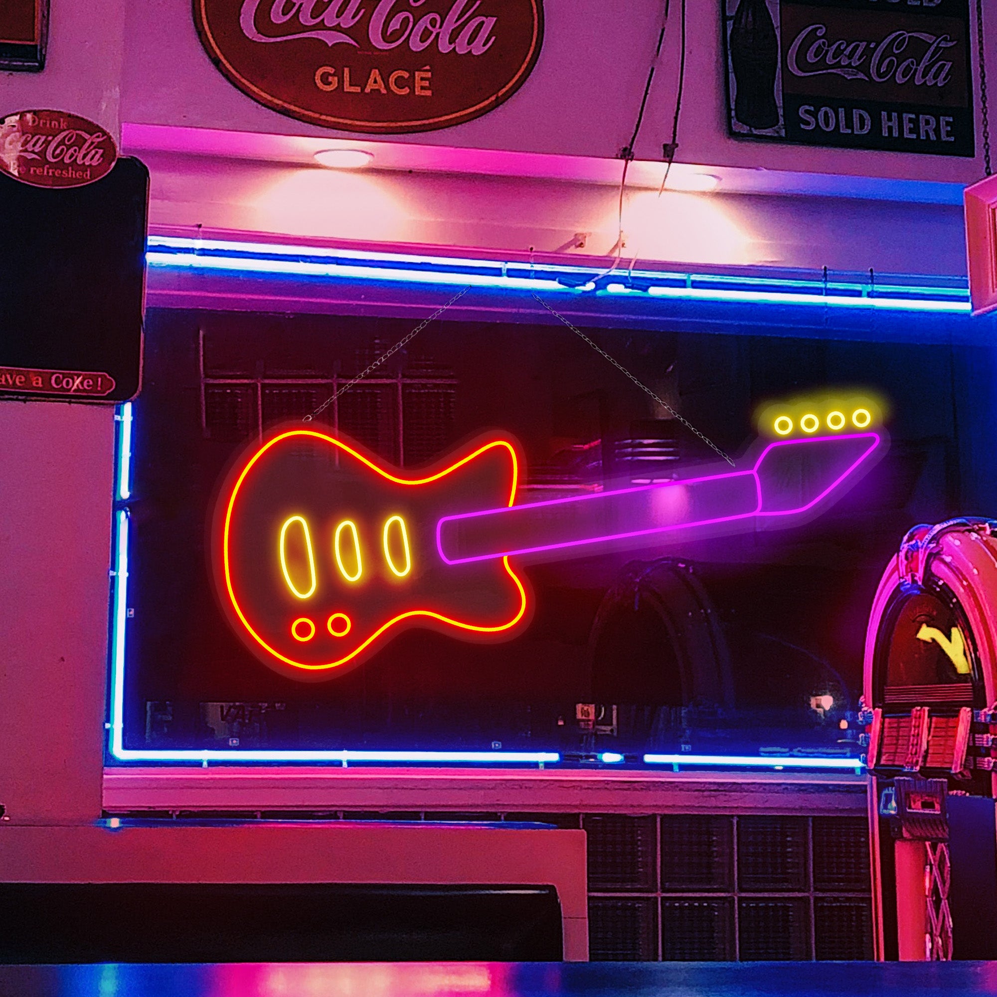 Guitar Music Neon Sign