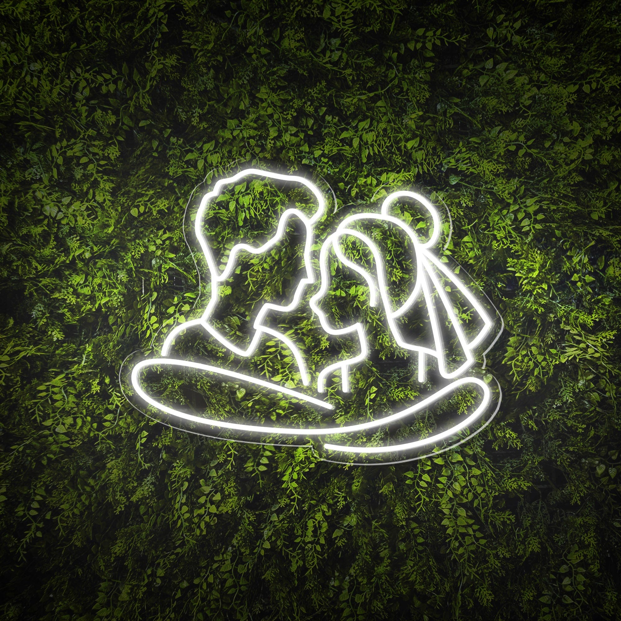 Cuddling Couple Shape Neon Sign