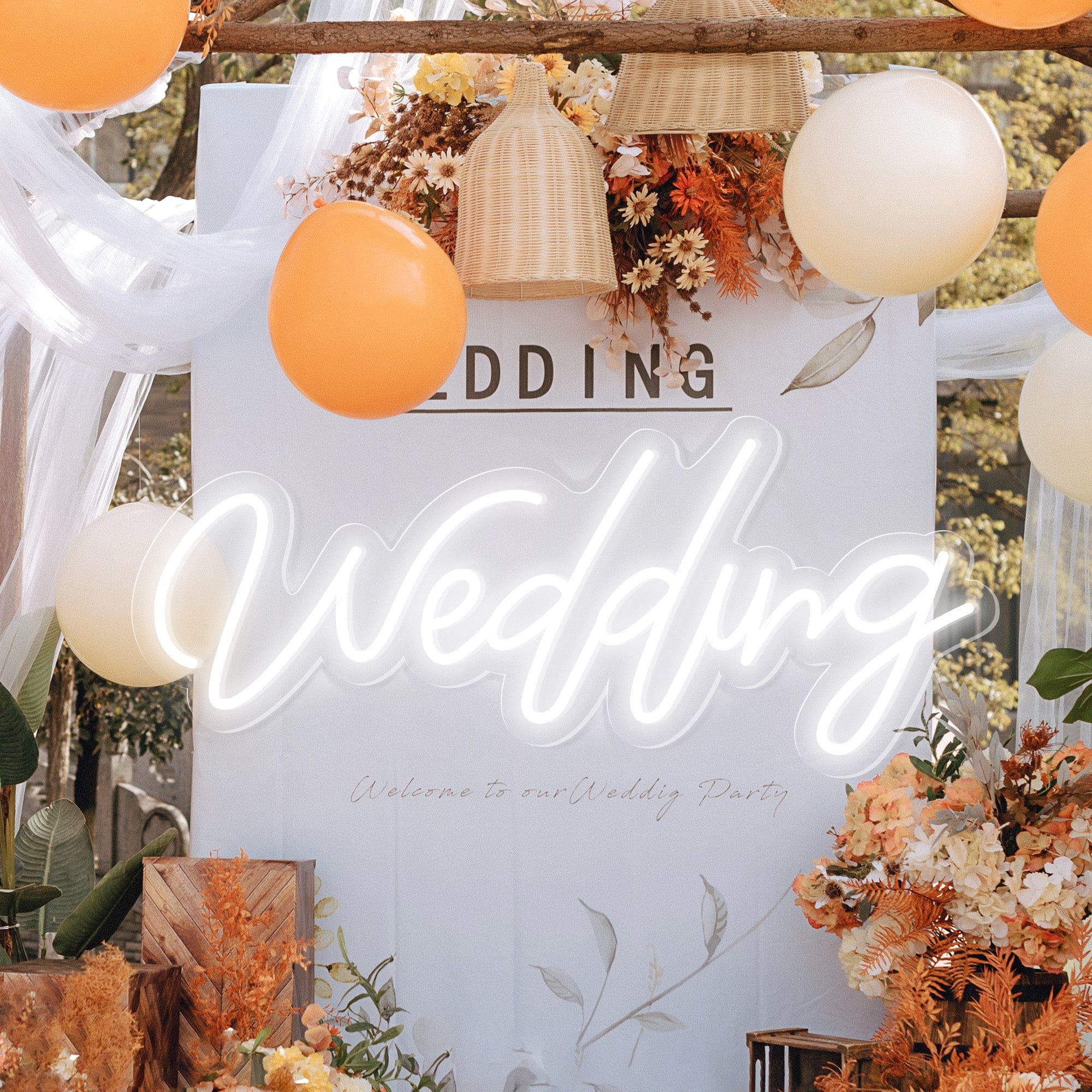 "Wedding" Word Neon Sign