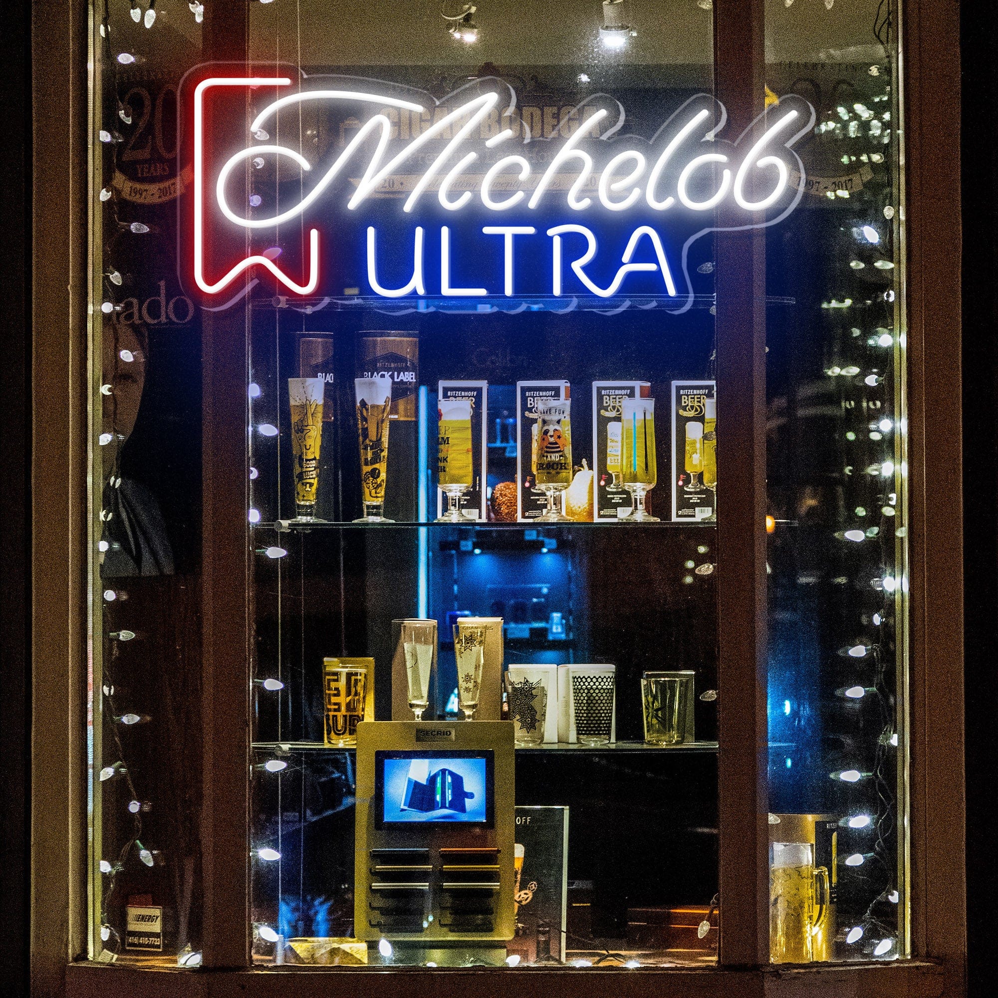 "Michelob Ultra" Words Logo Neon Sign