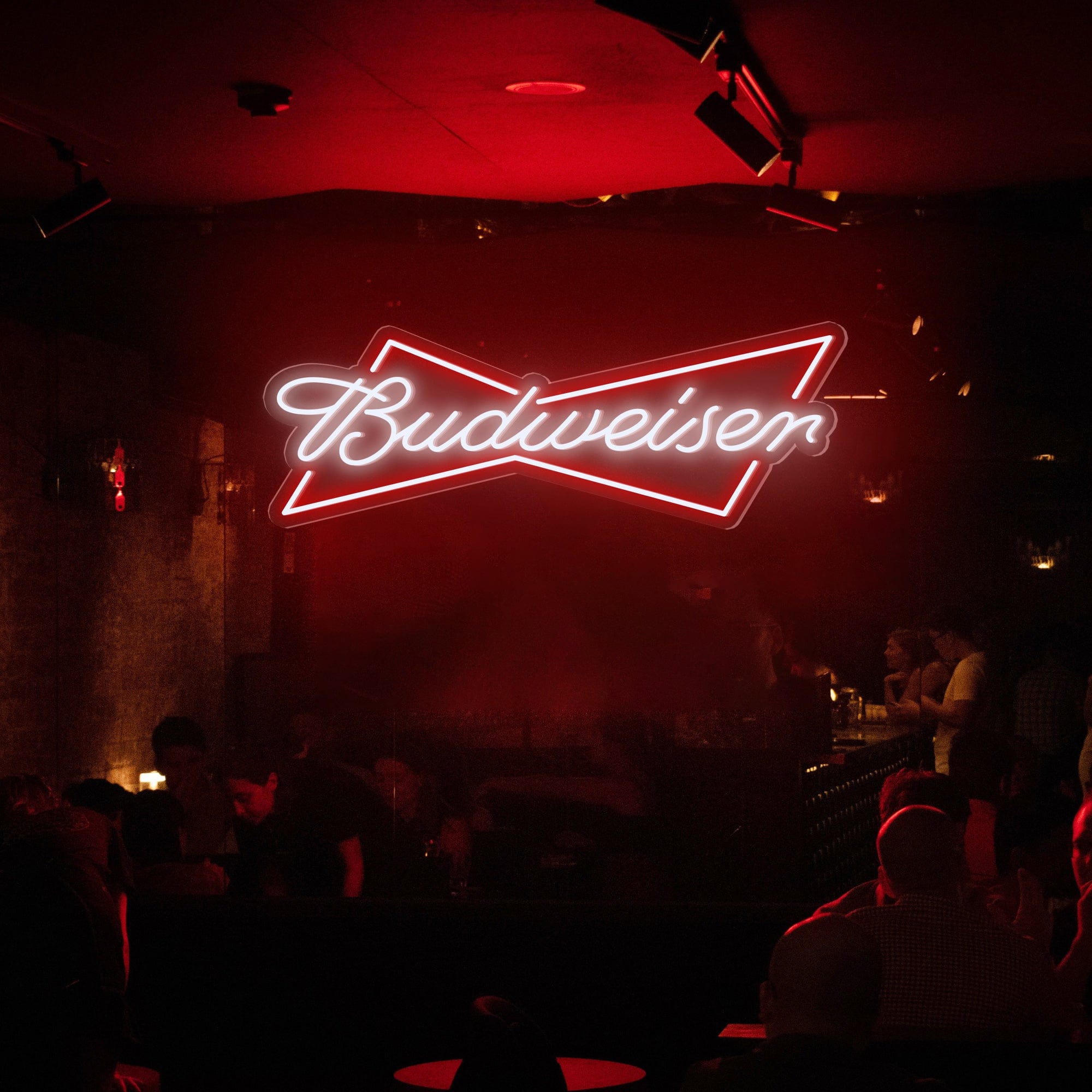 "Budweiser" Bow-Tie Logo Neon Sign