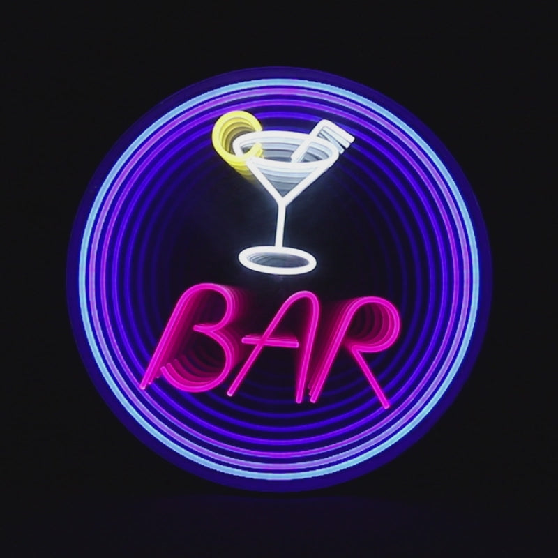 Finger Heart Infinity Mirror LED Sign