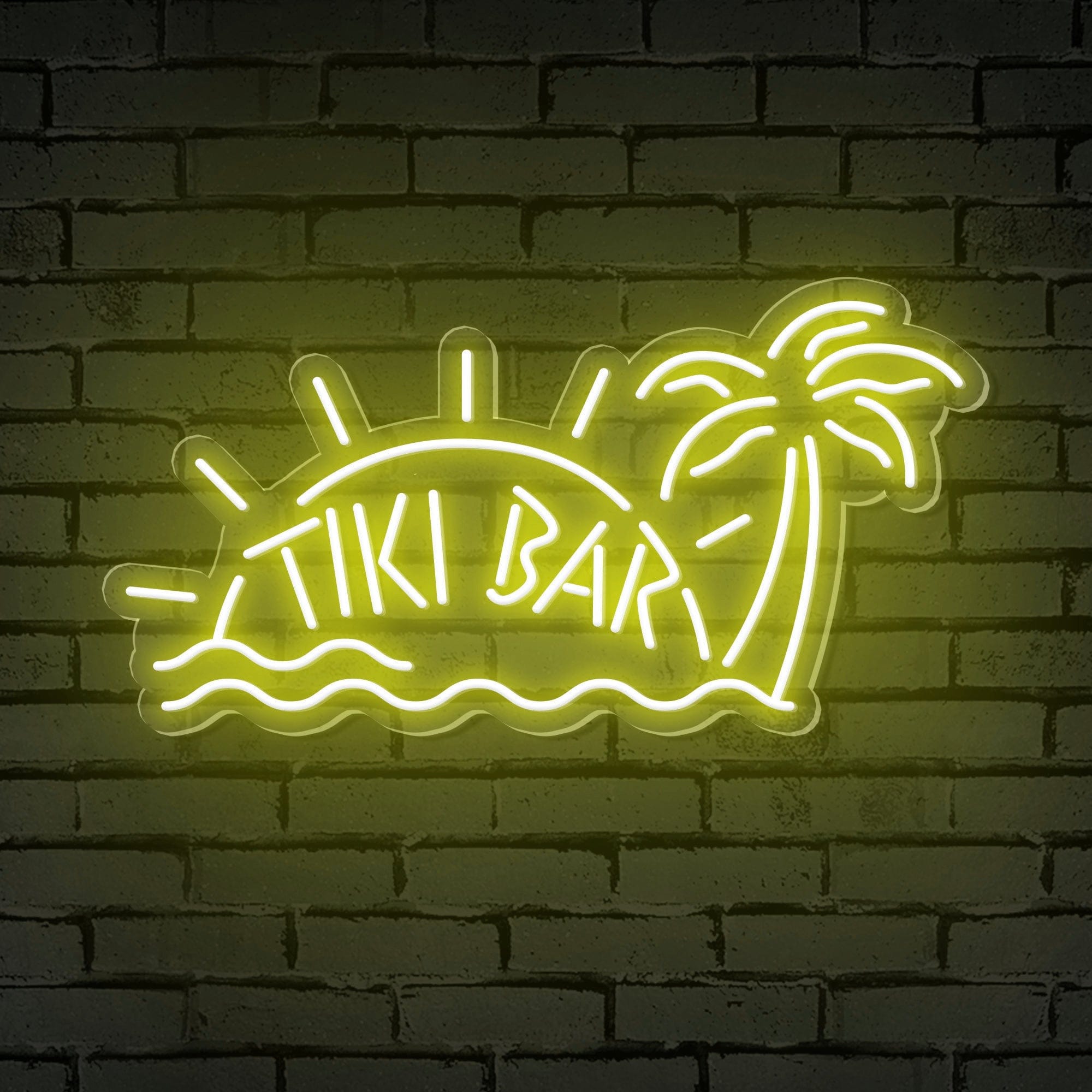 "TIKI BAR" Words Beach Theme Neon Sign