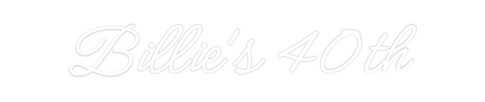 Design Your Own Sign Billie's 40th